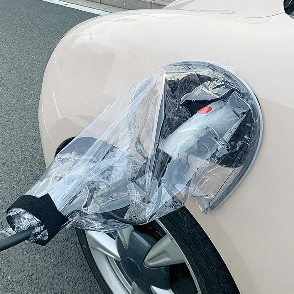 

Ev Charging Port Cover Rain Snow Protector for Electric Vehicle Charger Compact Lightweight Wear-Resistant Transparent Fabric