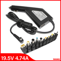 Car Charger19V 4.74A 90W Universal Laptop Power Adapter Charger for Lenovo Asus Acer Dell HP Samsung Toshiba  with 10 Connectors