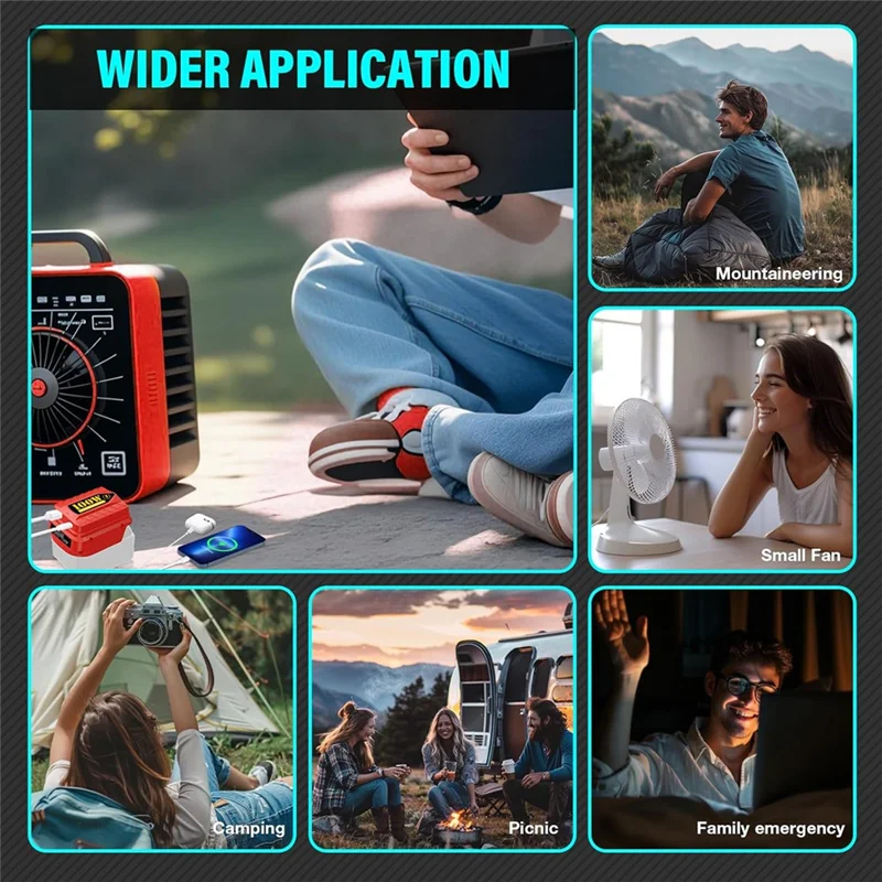 THIVN-USB Charger Adapter For  PD100W Charger Adapter For  Adapter For  18V M18 Battery