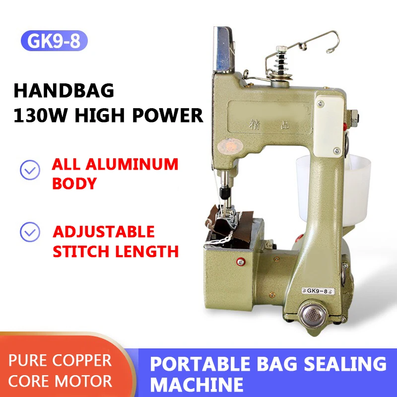 GK9-8 Portable Electric Bag Sealing Machine Sack Paper Bag Snakeskin Bag Baling Machine Woven Bag Sealing Machine