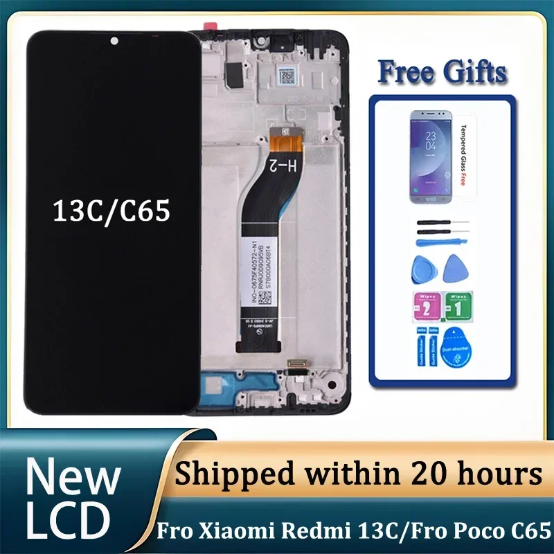 6.74'' For Xiaomi Redmi 13C LCD Display With Touch Screen Digitizer Assembly For Xiaomi Poco C65 LCD Replacement