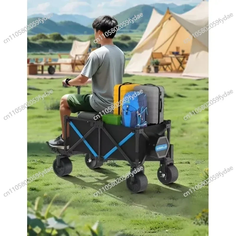 Suitable for Beach/outdoor Use, 551-pound Load-bearing Folding Cart with Reverse Function