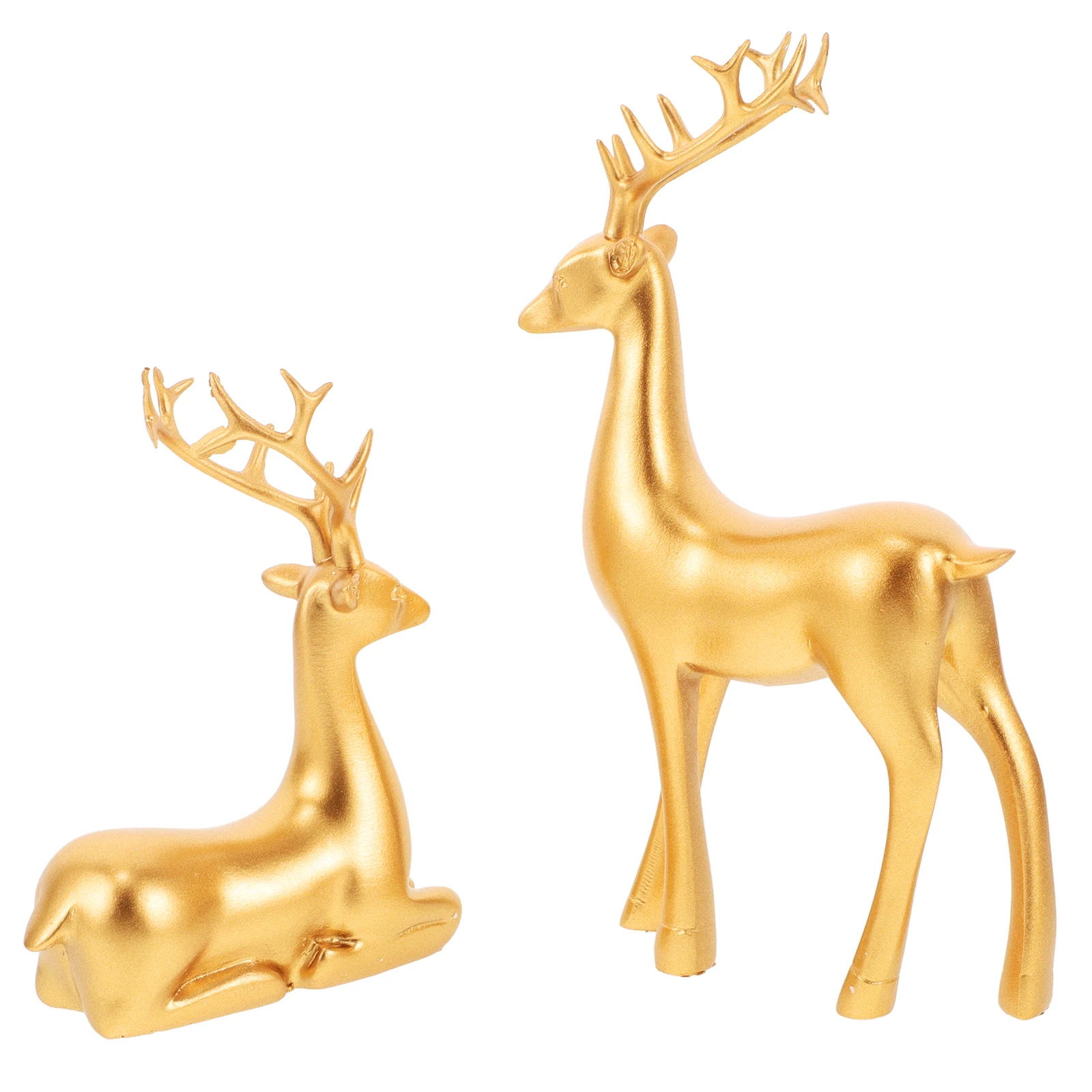 

2 Pcs Deer Statue Reindeer Figurine Small Christmas Figurines Home Decor Bedroom Christmas Elk Decor Indoor Outdoor Statues