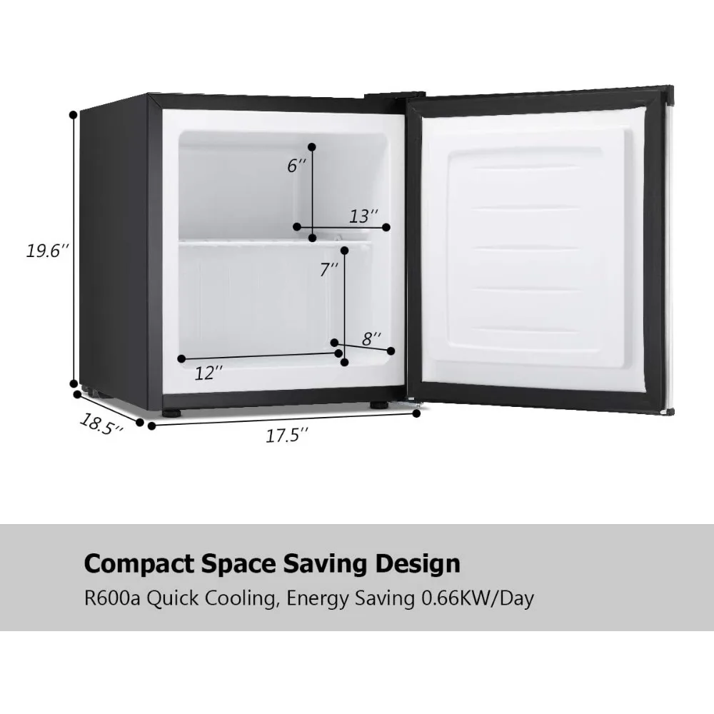 Compact mini freezer 1.1 cubic quick-cooling horizontal freezer, foot flip single door adjustable foot thermostat low-noise