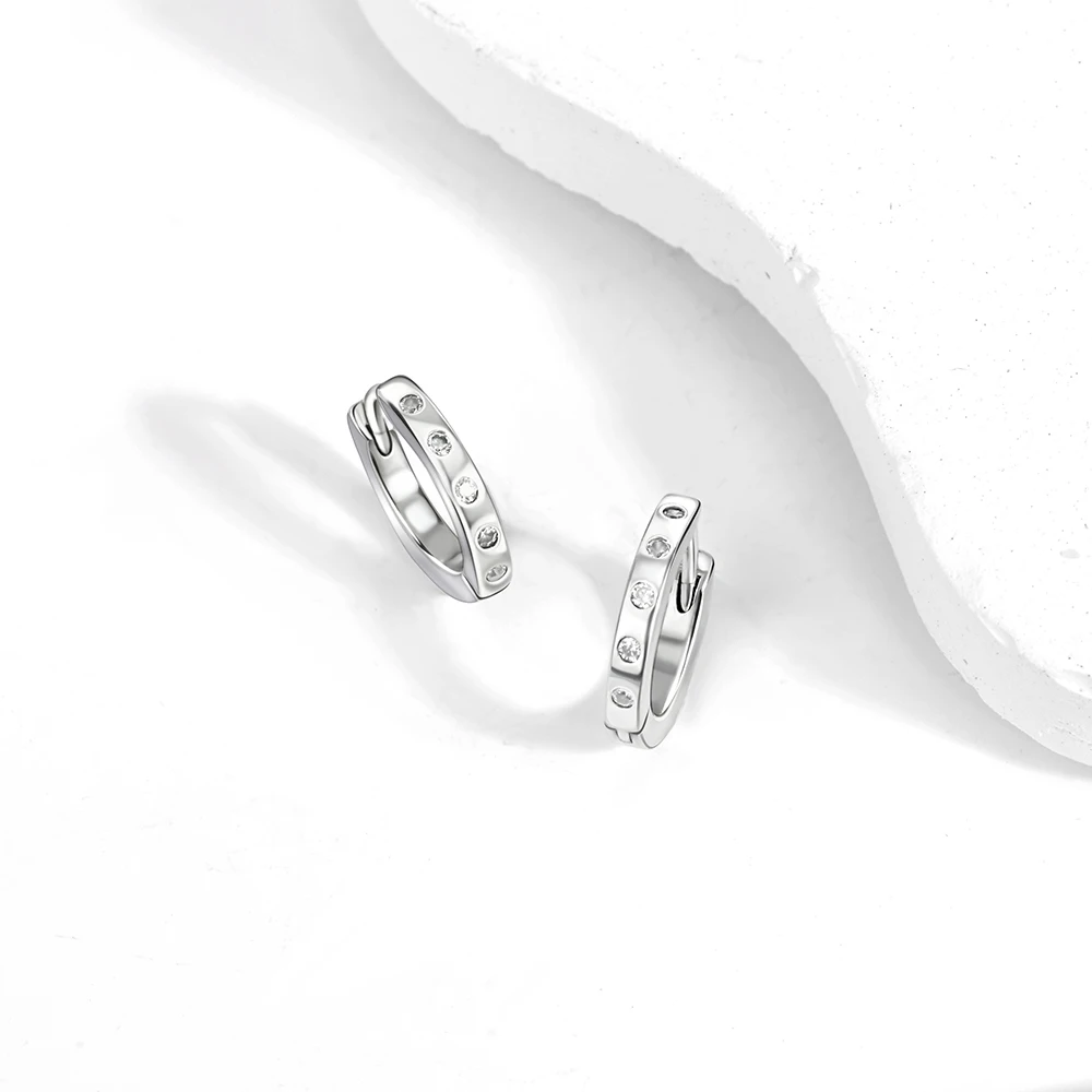 Simple 925 Sterling Silver Croissant Double-Ring Arrow Chain Tassel Earrings Fashion Accessories Gifts