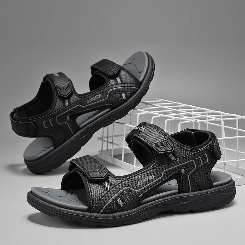 

Men's Water Sandals Hiking Sandals Comfort Leather Sandals Adjustable Athletic Outdoor Sandals for Summer Beach Trail Walking