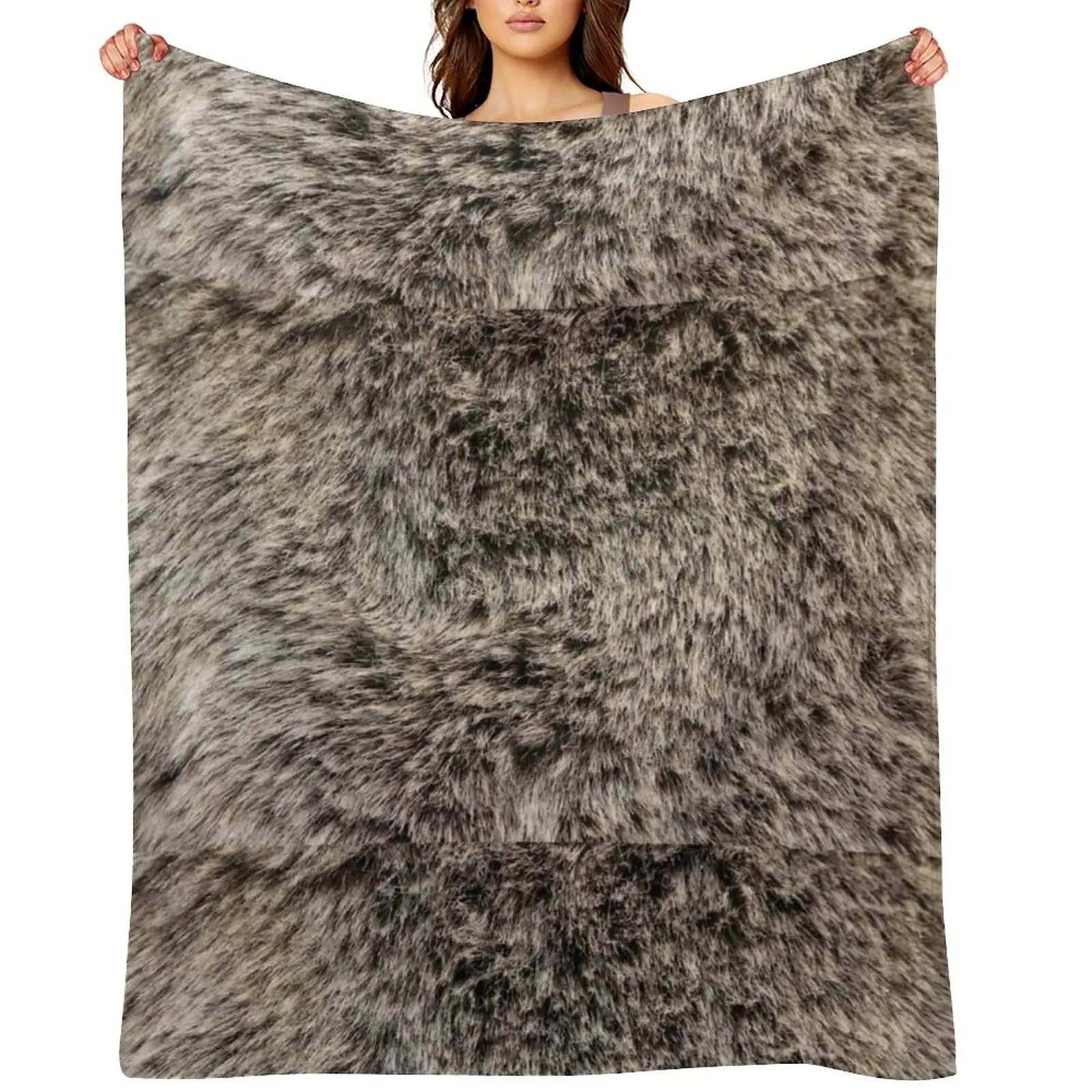

Faux Fur Texture Throw Blanket warm for winter Luxury Thicken Bed covers Blankets