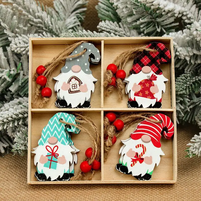 Wooden Christmas Pendant Merry Christmas Decor for Home 2024 Navidad Ornaments Christmas Tree Decor Xmas Gifts New Year 2025