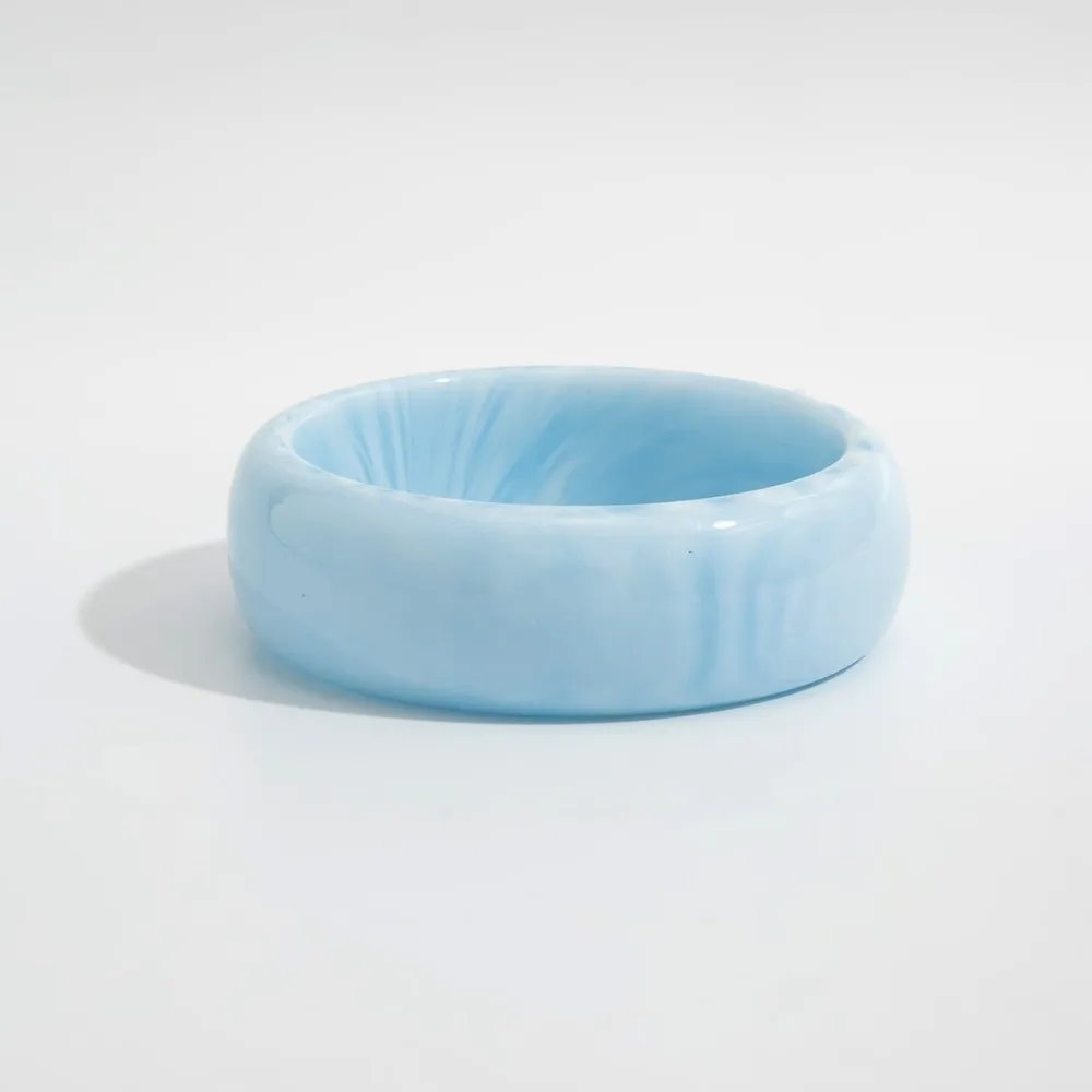 New Resin Bangle Bracelet Color Swirl Round Shape Wrist Band Macaron Tone Stackable Wrist Decor Vacation Wear