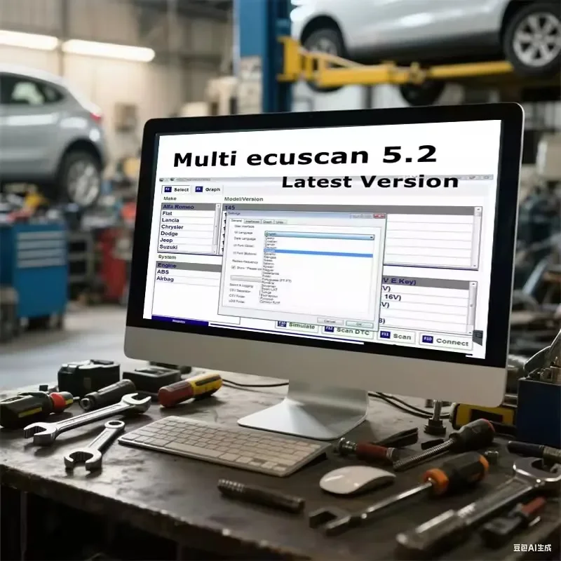 Multiecuscan 5.2 for Fiat V5.2 Scanner Software Compatible with Fiat Chrysler Dodge Jeep Suzuki - 2025 Hot Sale Automotive Tool