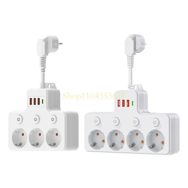 Best Seller Universal Power Strips With Individual Switches Safe ABS Construction For Charging Devices Convenient Use