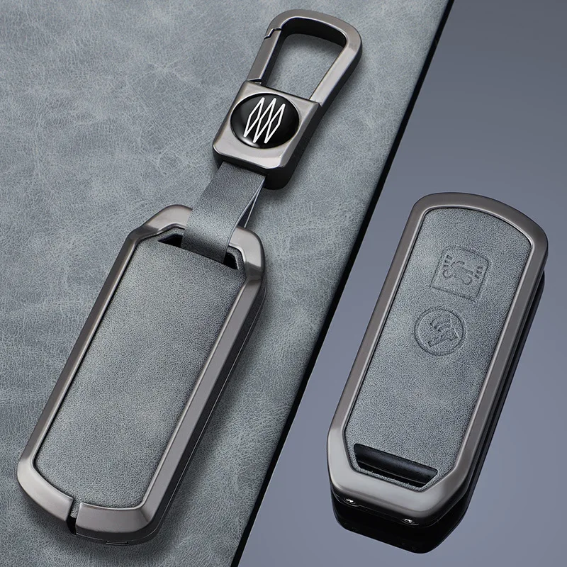 Zinc Alloy Motorcycle Key Case Cover Bag Shell Protector Fob Holder for Sundiro NS125LA PCX160 Forza 350 Lixing 125 Accessories