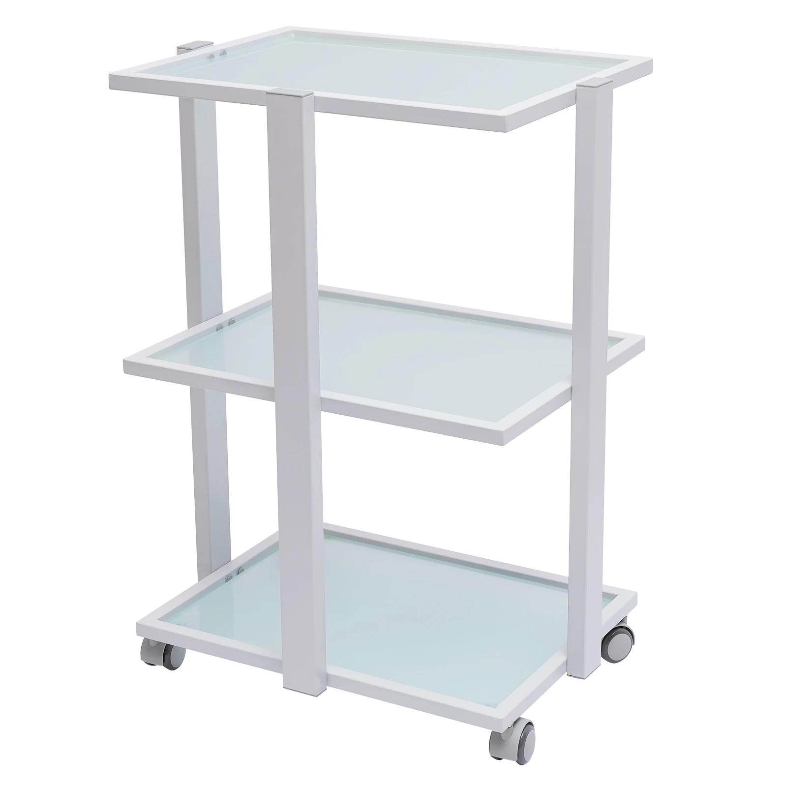 Salon Trolley Rolling Cart Beauty Tray Treatment Instruments Machine Organizer on Wheels 3 Tiers