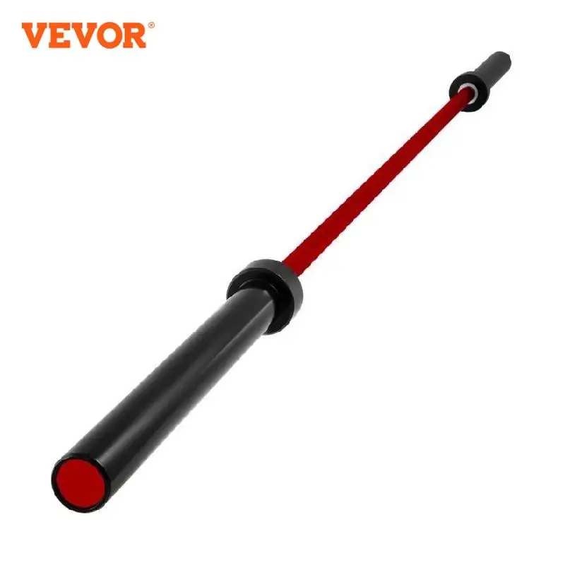 VEVOR 6.5FT 33LBS Blue Red Bench Press Bar Barbell 1200LB/544KG Capacity W Guard Band for Strength Training Body Shaping Fitness