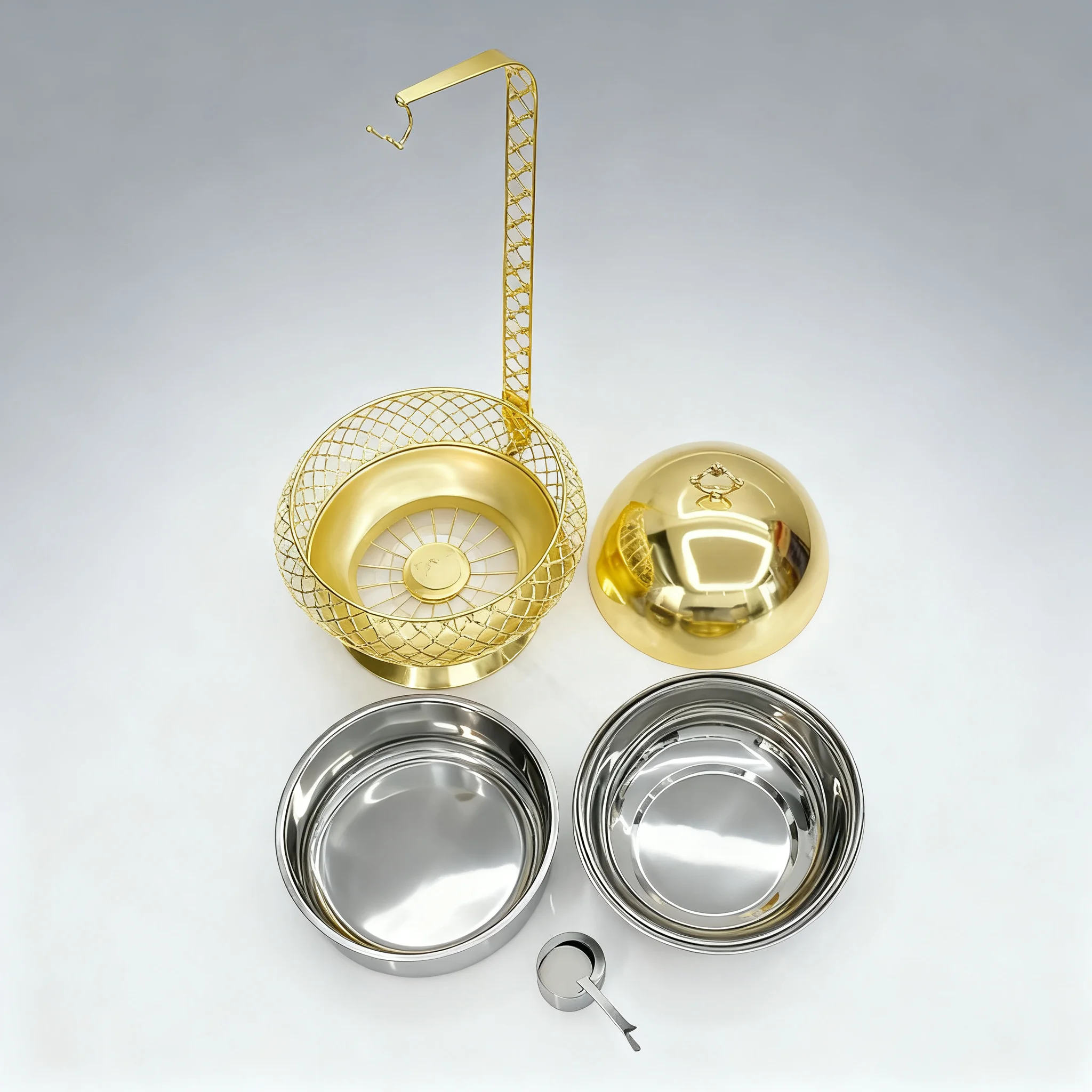 Luxury Commercial Buffet Food Warmer, Stainless Steel Hanging Hot Pot for Wedding, Party & Banquet Catering