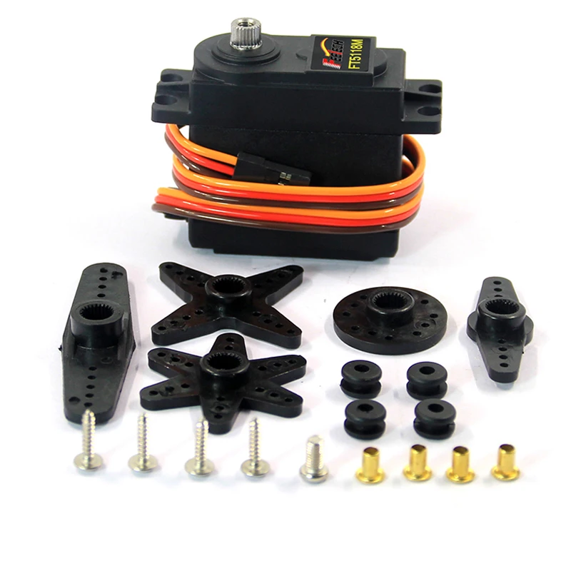 Ft5118m digitales Servo 17kg.cm Standard-Überlast schutz 280 ° Stahl Metall getriebe für 1:8 1:10 1:12 RC Autos Roboter Flugzeug boot