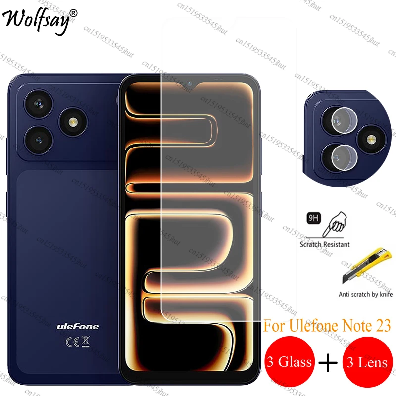 Camera Lens Protector For Ulefone Note 23 Screen Protector For Ulefone Note 23 Clear Glass For Ulefone Note 23 Glass 6.56 inch
