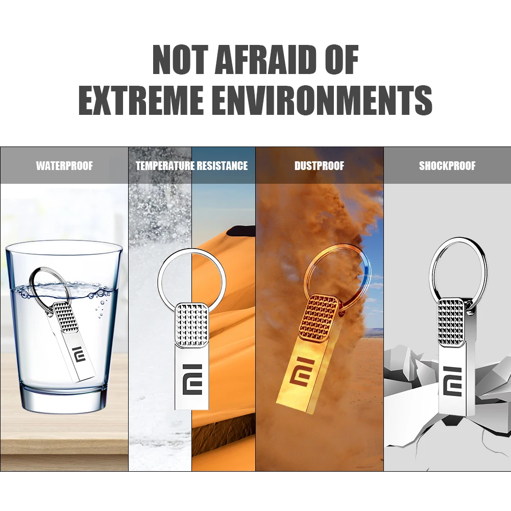 Xiaomi 2TB USB 3.2 Flash Drive Metallo ad alta velocità U Disco TypeC Pendrive Pen Drive impermeabile per trasferimento dati telefono PC portatile