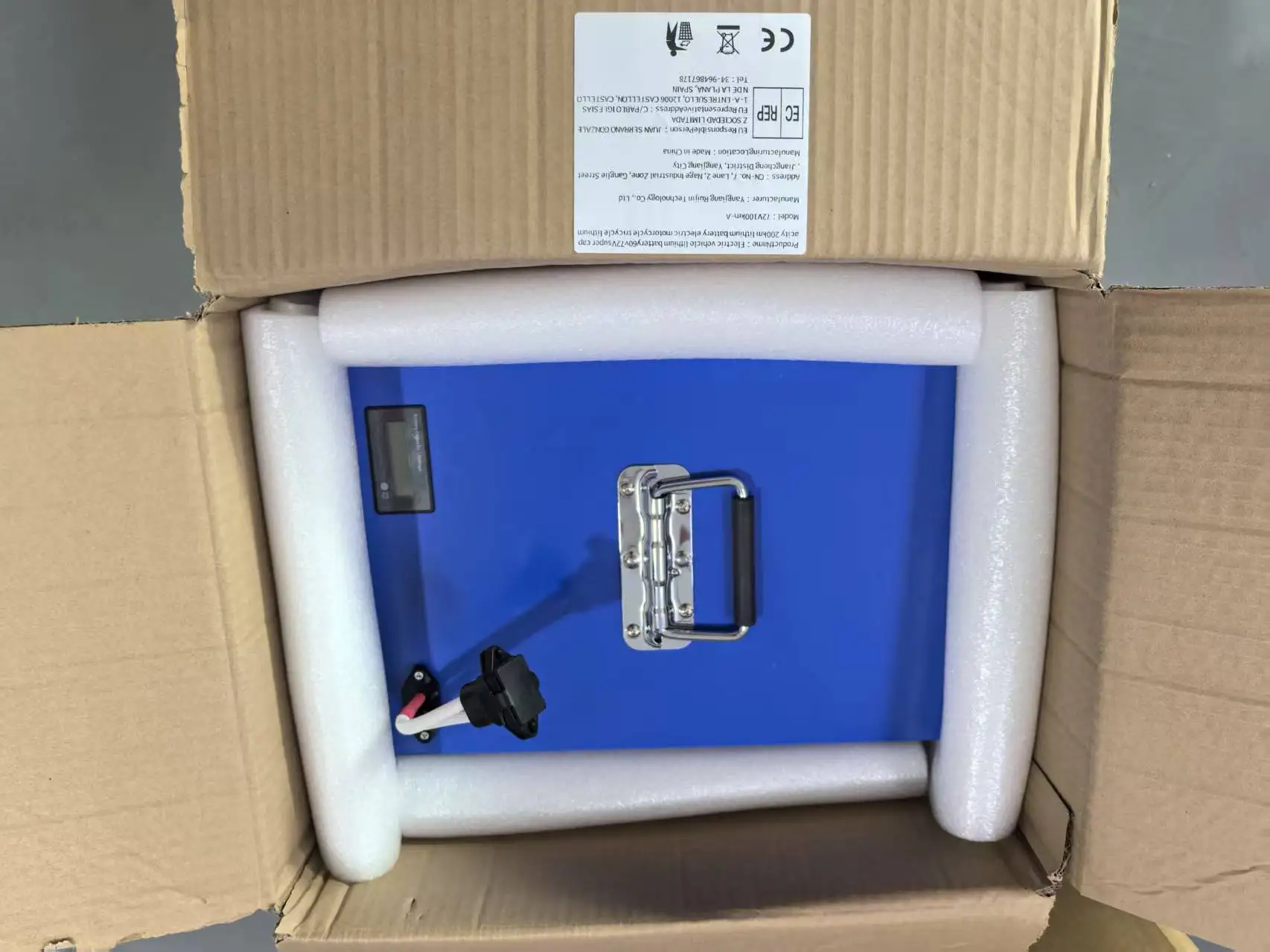 

100Ah 72Volt 60 Volt 48 Volt Lithium ion Battery Motorcycle Battery Pack for 500-2000W Moped/Tricycle Motor with Charger
