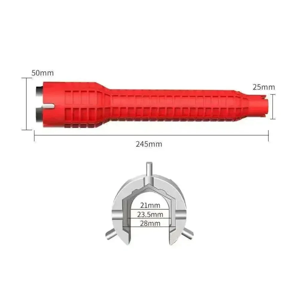 Llave de instalación de grifo y fregadero multifunción profesional 24/18/8/5 en 1, herramienta de plomería, llave de tubo de agua para cocina y baño