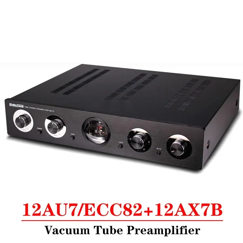 

12AU7/ECC82 12AX7B Vacuum Tube Preamplifier Low Noise Low Distortion Treble Bass Adjustment HIFI Audio Amplifier