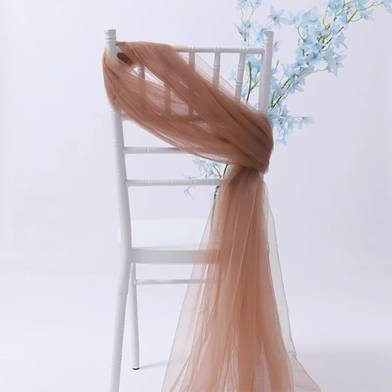 Organza Chair Sashes, Knot Bands, Chair Bows, Wedding Party, Banquet Event, Chair Decoration, 50Pcs