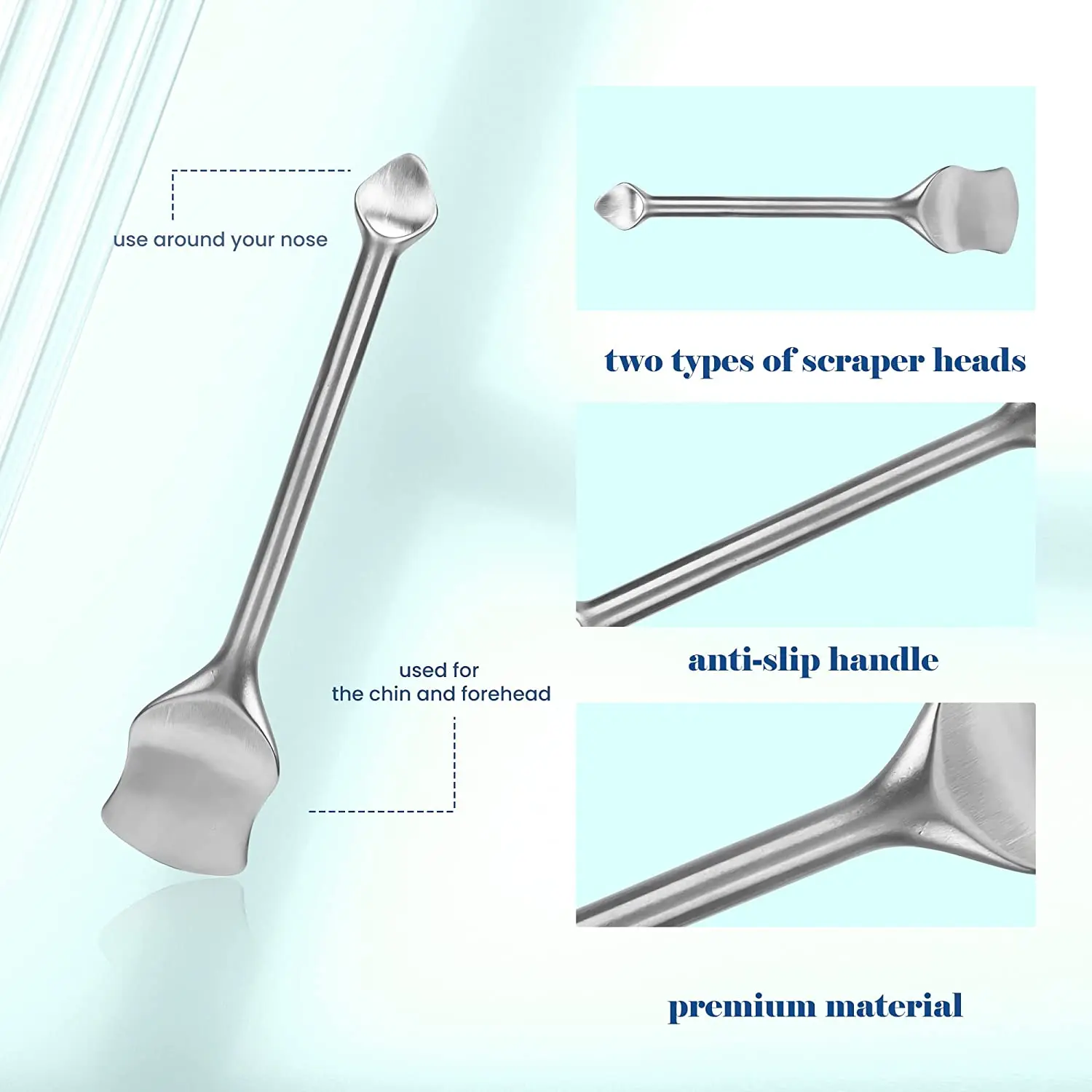 3 ชิ้นชุด Professional Blackhead Remover สิว Squeezer เครื่องมือสแตนเลส Comedone Squeezer ชุด Blemish Extractor เครื่องมือ