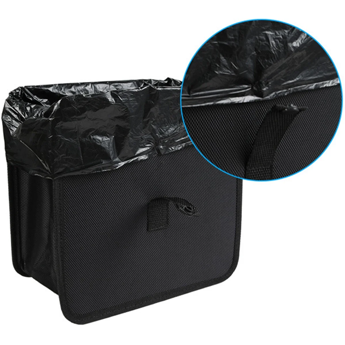 Foldable Car Trash Can 6.58L Car Trash Organizer Bin Portable Hanging Car Dustbin Storage Bag with Adjustable Strap Waterproof