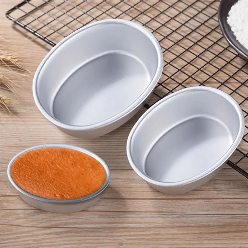 Aluminum Alloy Cake Mold Oval Shape Baking Pan Daily Uses Baking Accessories Convenient Homemade Bread Kitchen Baking Tools