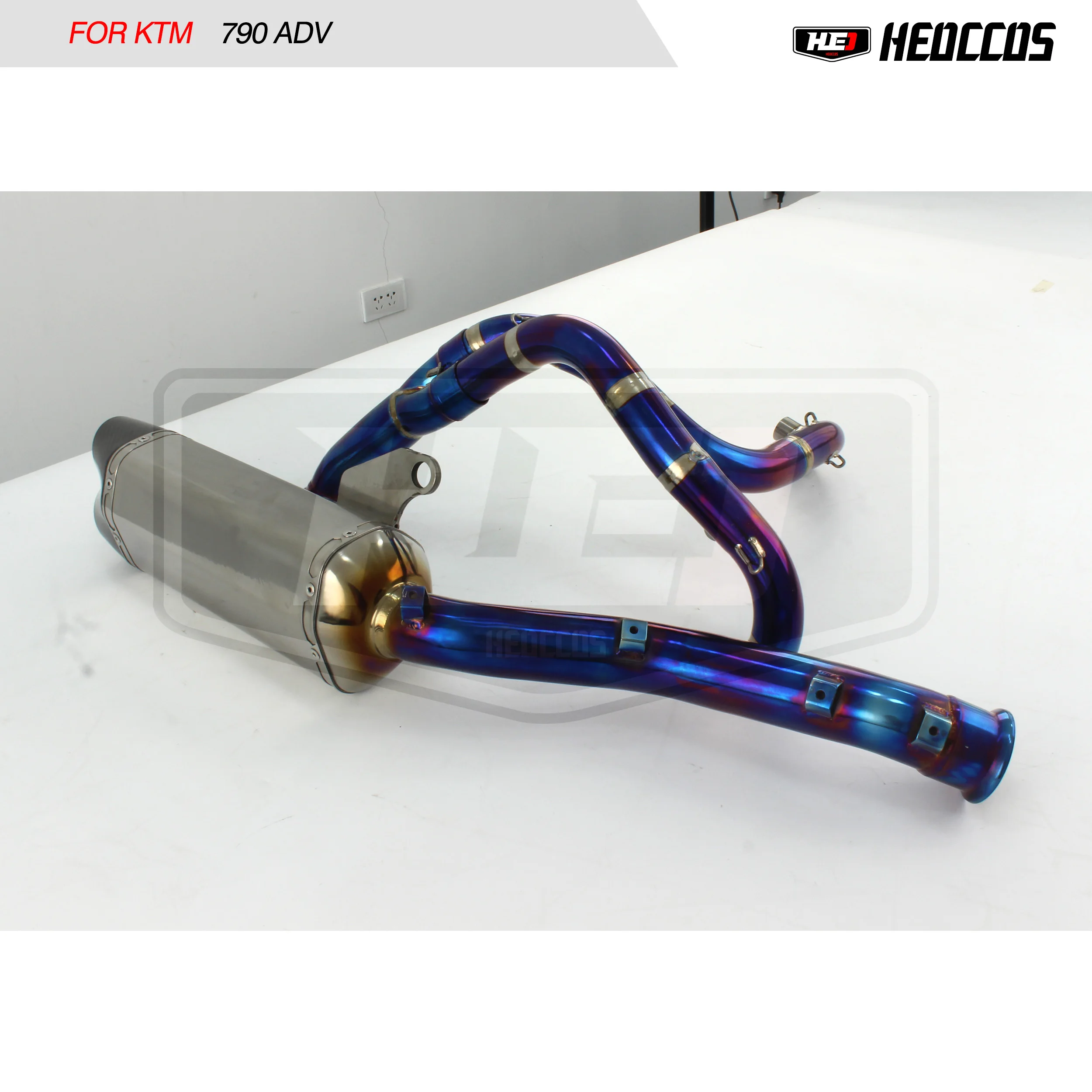 HEO Titanium Alloy Motorcycle Exhaust Handmade For KTM 790 ADVR Exhaust Muffler