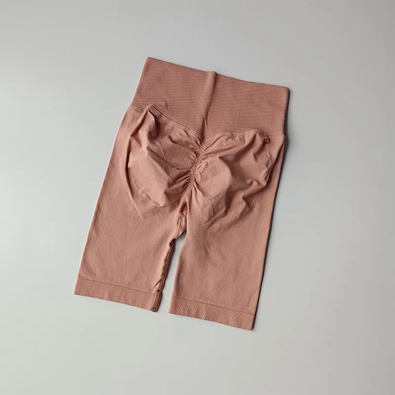 Damen Yoga-Shorts mit hoher Taille, Sport-Shorts, Hüft-Push-Up, weiche Fitness-Shorts, schnelltrocknende Laufshorts, Bauchkontrolle, Workout-Gym-Shorts – Detail 10