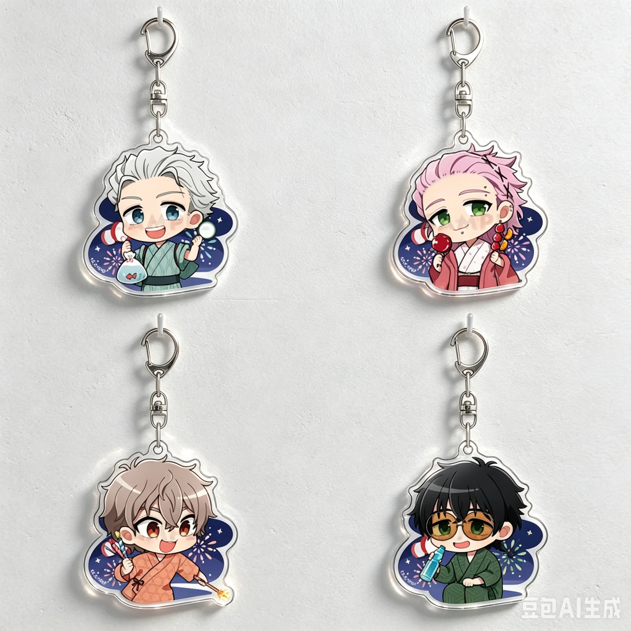 Classic Cell Phone Pendant Cartoon WIND BREAKER Figure Decoration Bag Car Key Ring Charm Gift Anime Acrylic Keychain Wholesale