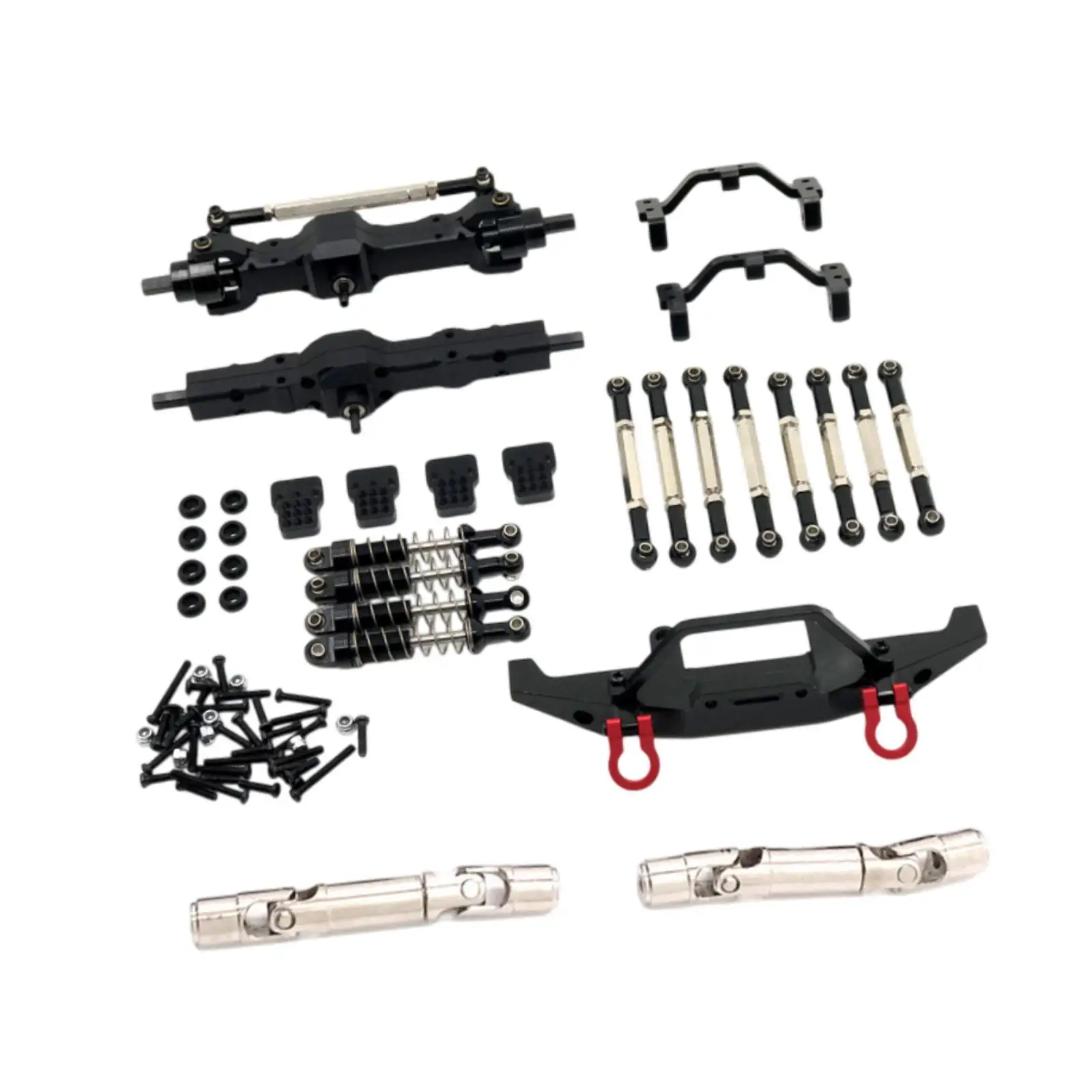 1/16 RC Car Metal Parts Kit Easy Installation Shock Absorbers Drive Shafts Adjustable Rods for FY