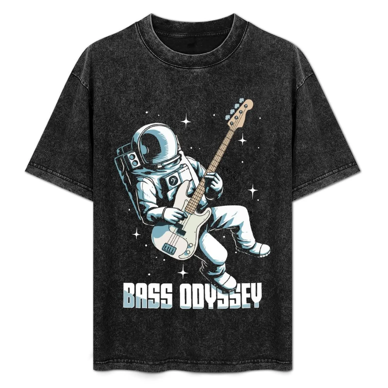 

Bass guitar astronaut bass odyssey space for bass player T-Shirt Holiday Casual Short Sleeve Top