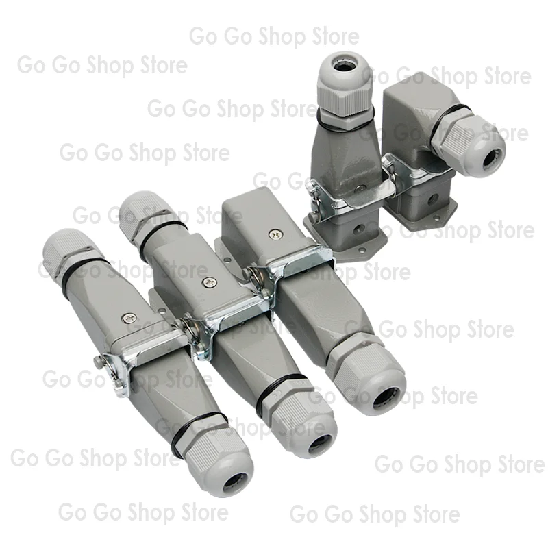 

Сверхмощный разъем 4, 5, 6, 8-жильный боковой выброс HDC-HA003, прямоугольная авиационная вилка, горизонтальный поток горячего канала