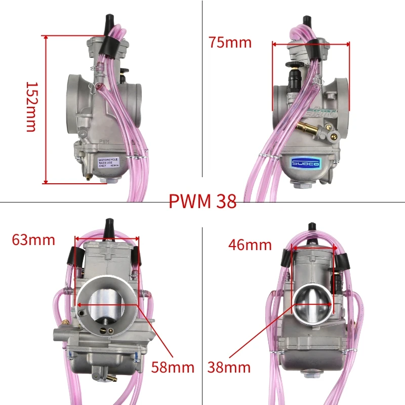 ل Keihin PWM 34 36 38 40 42 مللي متر KTM 250CC 2 السكتة الدماغية 250CC سكوتر ATV العالمي للدراجات النارية سباق المكربن Carb