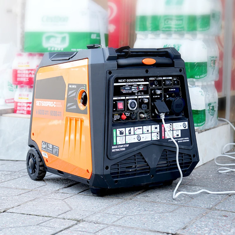 เครื่องกำเนิดไฟฟ้าเบนซิน220V การแปลงความถี่เงียบสำหรับใช้ในครัวเรือนการก่อสร้างเชิงพาณิชย์กลางแจ้ง