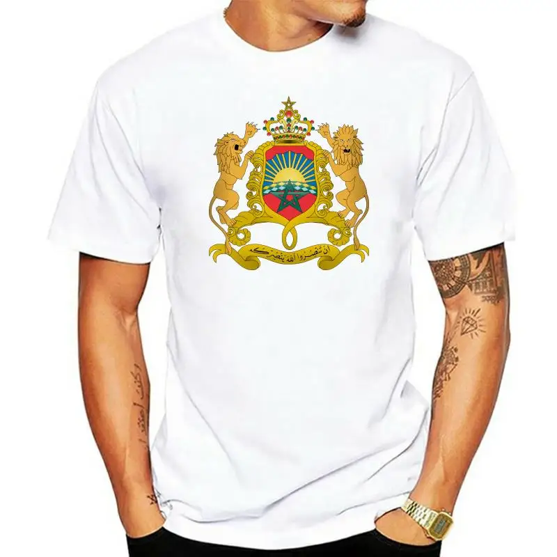 Moroccan Coat Of Arms T-Shirt Tee Shirt Free Sticker Morocco Flag Mar Ma 32Nd 30Th 40Th 50Th Birthday Tee Shirt