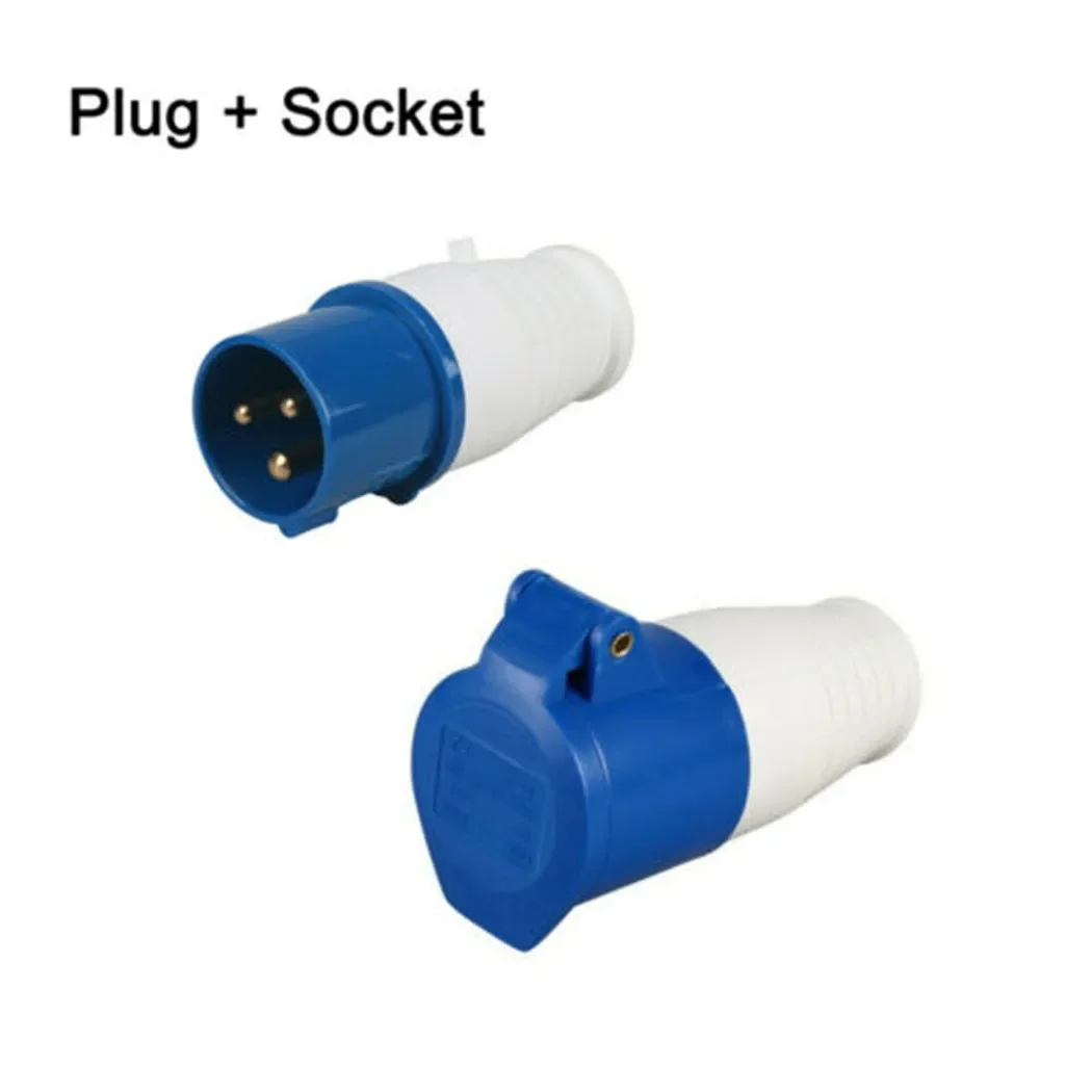 240V 16A 3 Pin Industrial Waterproof Plugs/Socket Male/Female IP44 2P Home Hardware For Caravan Motorhome Trailer Truck Yacht