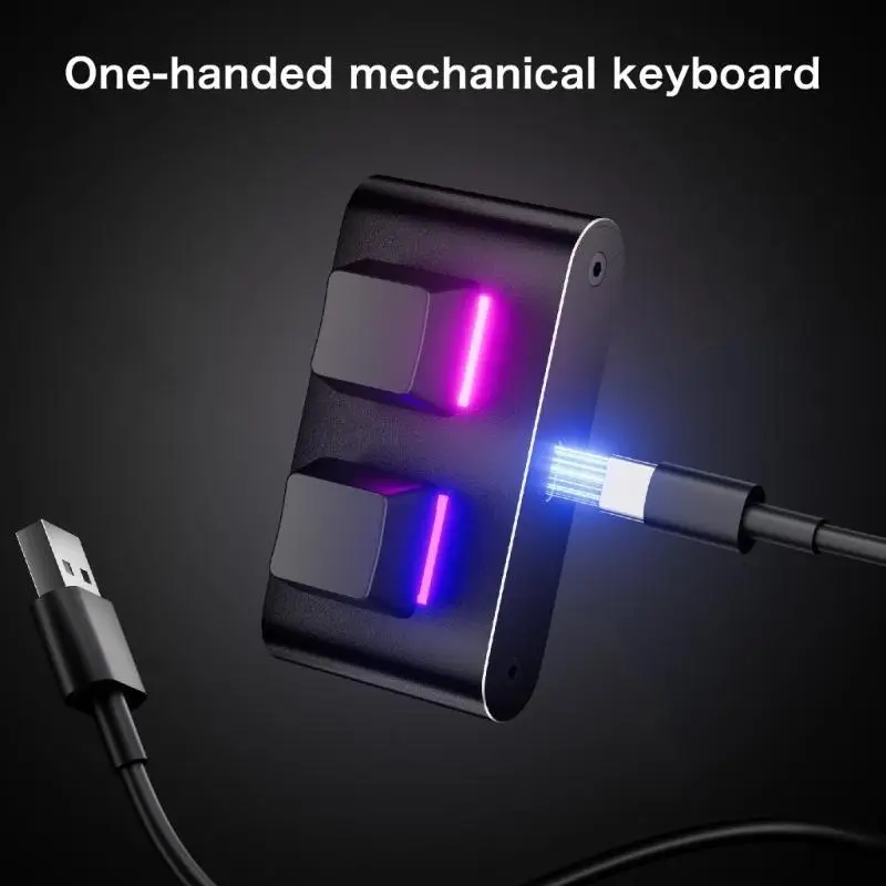 

31BA Aluminum Two Corded Keyboards Copy Paste Shortcut Keypad Efficient Typing