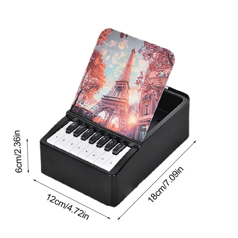 Piano Calendar Playable Finger Piano Decorative Monthly Desk Calendar Creative Desk Calendar with 32 Famous Songs Aesthetic Room