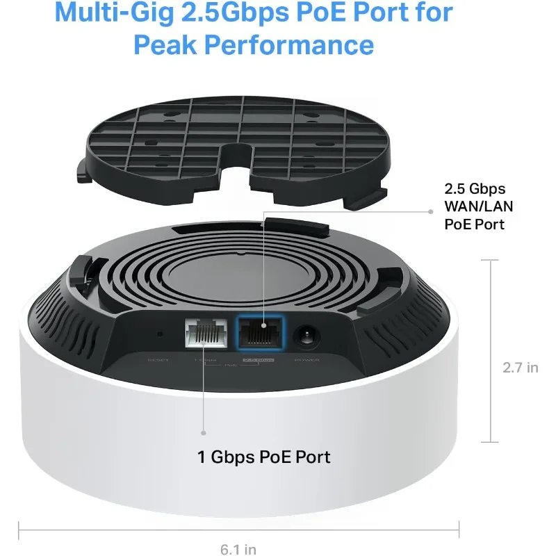 Deco AX3000 PoE Mesh WiFi(Deco X50-PoE), Ceiling/Wall-Mountable WiFi 6 Mesh, Replacing WiFi Router