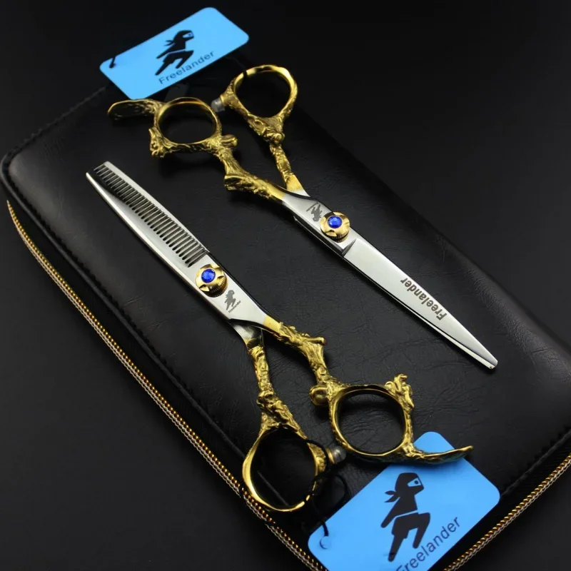 Professional Hair Cutting Scissors 6.0 INCH Barber Scissor Thinning Shears Salon Tools Dragon Handle Makas