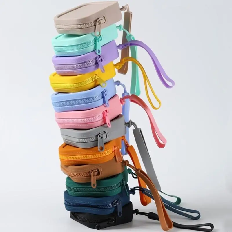 Small Square Coin Purse Light Weight Water Resistant Small Charging Cable Bag