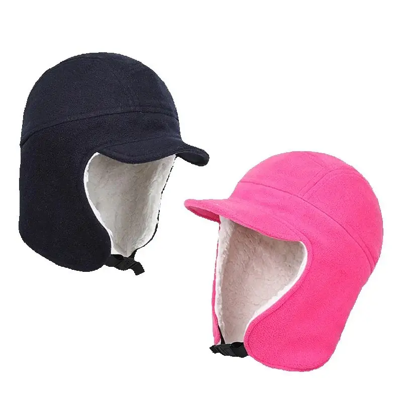 

Bomber Hat Earflap Women Men Winter Fleece Warm Cap Accessory For Cold Weather Outdoors Skiing Sports Holiday