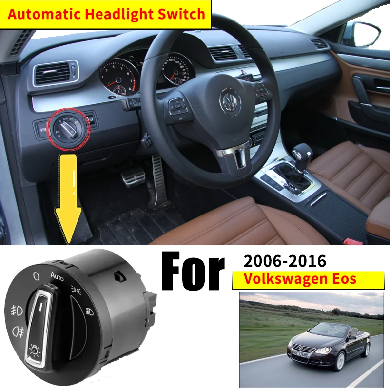 New Headlight Automatic Switch For Volkswagen VW Eos 2006~2016 2006 2007 2010 2011 Car Accessories Auto Light Upgrade Modificati