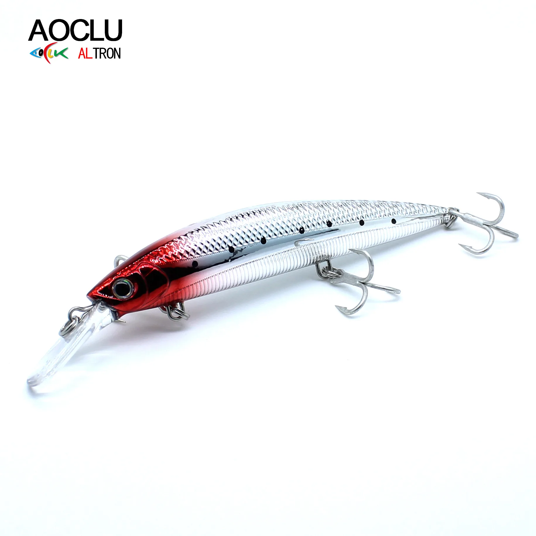 

AOCLU-Saltwater Sinking Minnow Fishing Lure, Deep Sea Diver, Hard Bait, Wobbler, 4X Strong Treble Hooks, Wire, Japan, 110mm, 37g