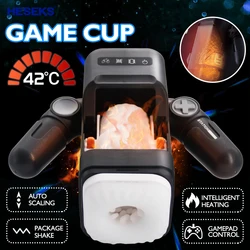 Sex Fun Cup Automatic Male Masturbator Male Masturbators Cup with 10 Thrusting Vibration Modes Sex Toys for Men with Heating