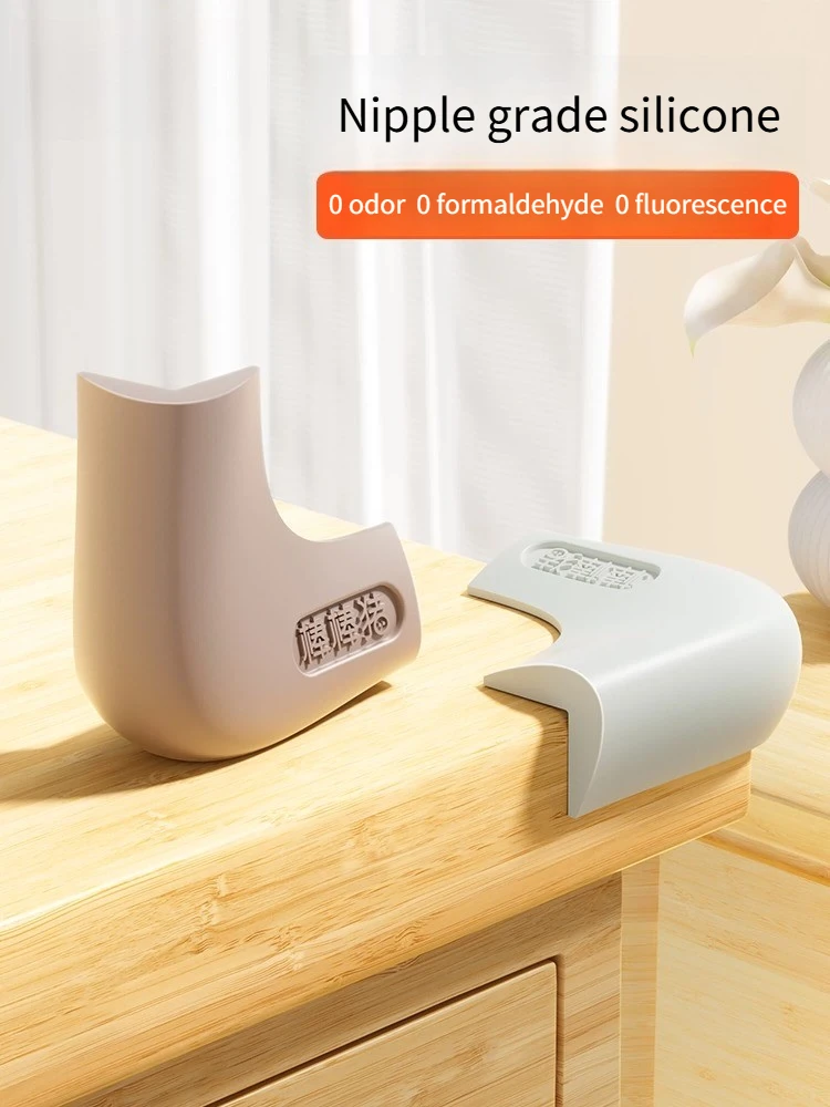 

Soft silicone table corner bumpers for anti-collision, edge-protecting corner table edge covers with safety guards