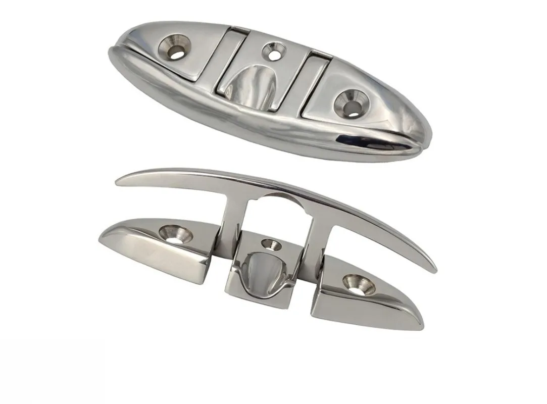 For 316 Stainless Steel Flush Lift Handle, Foldable Deck Cleat 5/6/8 Inch